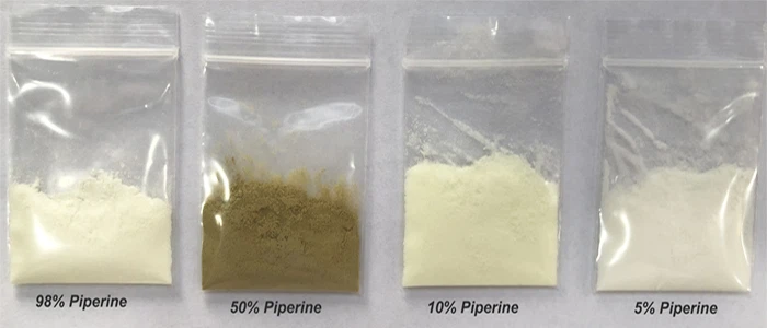 Different specifications of piperine powder